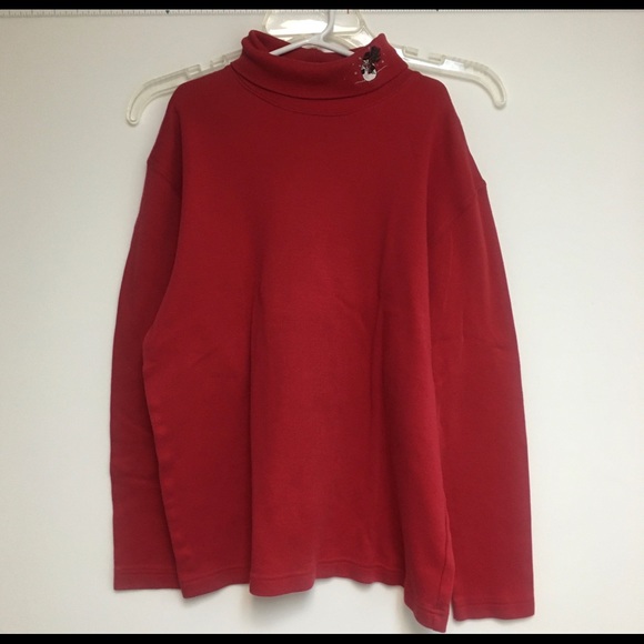 Holiday/snowman themed red turtleneck - Picture 3 of 8